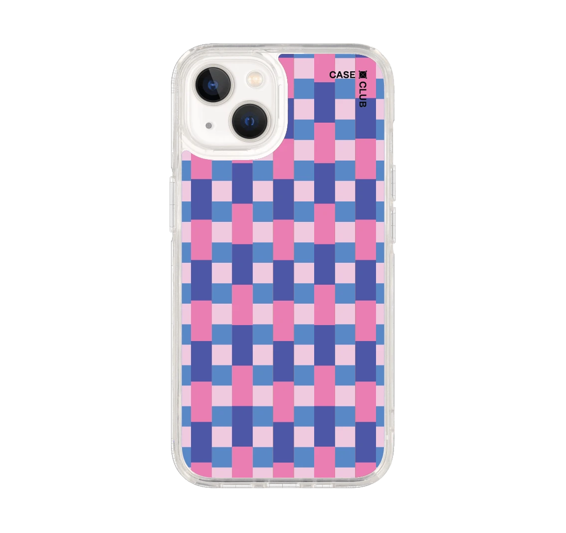 blue & pink multi color tile